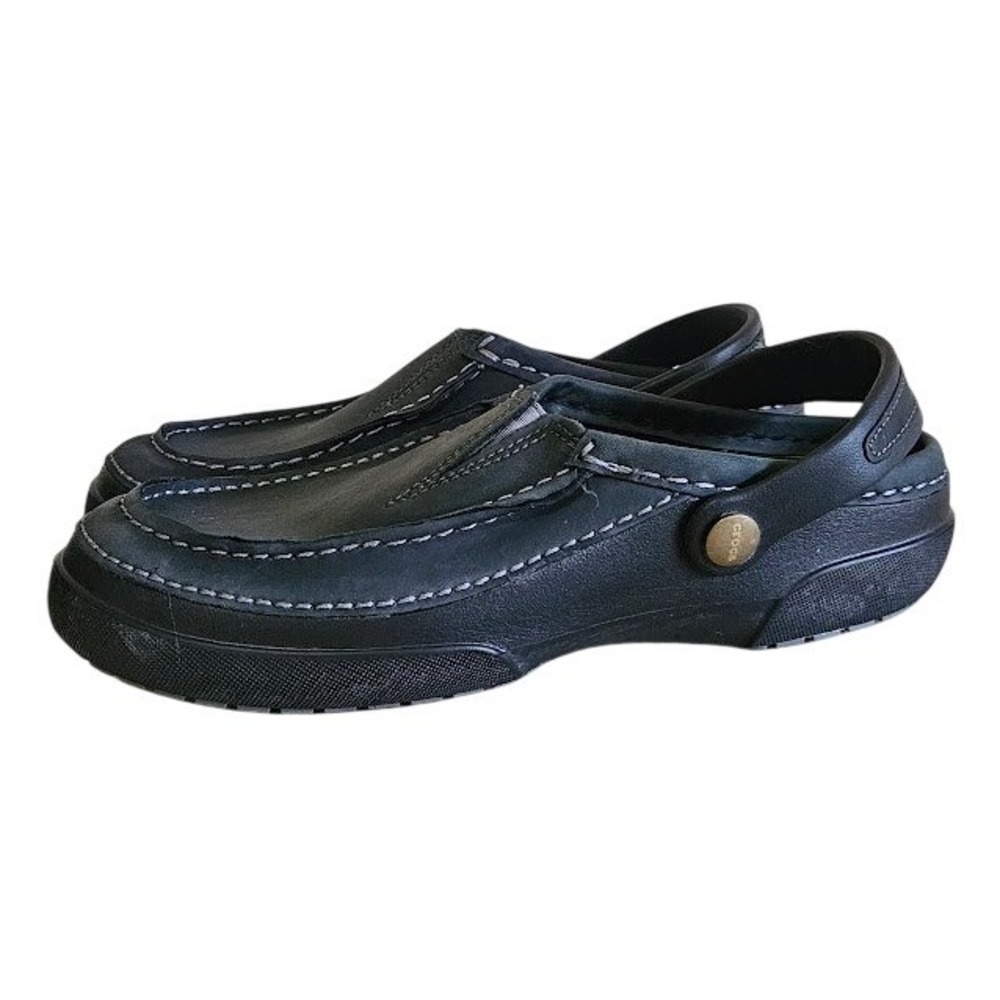 Crocs Mesa Herren Clogs Men Size 8 Black Slip On Comfort Shoes Travel Casual